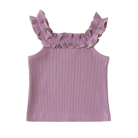 

Girl Shirts Size 8 Kids Undershirt Tank Top Soft Undershirt For Boys And Girls Ribbed Knit Tank Tops Z15-Purple 12-18 Months