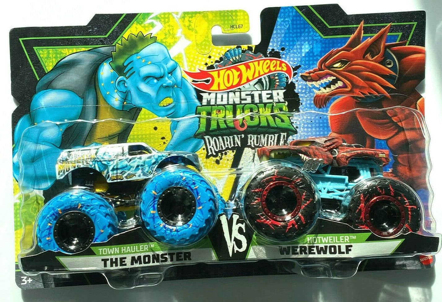 Hot Wheels Monster Trucks Roarin Rumble Town Hauler The Monster Vs