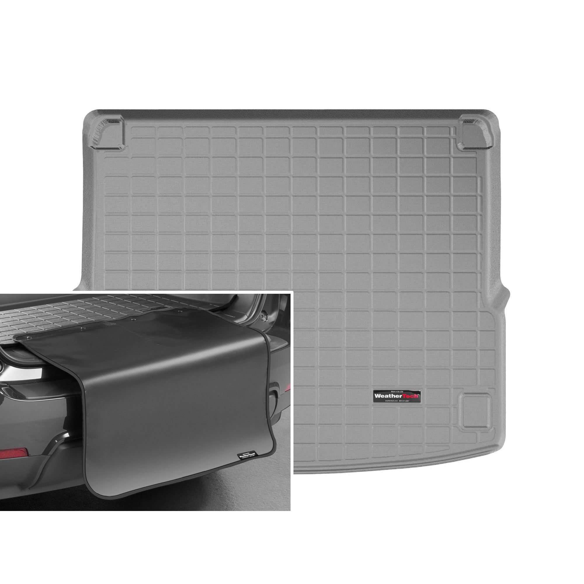 WeatherTech Cargo Trunk Liner with Bumper Protector compatible with 2020-2025 Audi Q5 PHEV - Behind 2nd Row w/ Bumper Protector Grey
