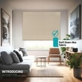 thumbnail image 2 of Chicology Cordless Roman Shades, Khaki (Textured), 39"W X 64"H, 2 of 6
