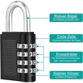 thumbnail image 3 of Combination Lock Padlock with Combination Code 4 Digit, Spin Lock for Gym, Small Padlock, Weatherproof Combination Lock, 3 of 5