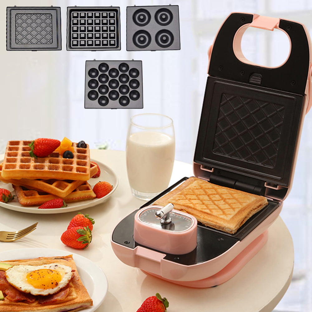 Sandwich Maker，Waffle Maker ， Electric Sandwich Maker ， 220-240V Sandwich Toaster Breakfast Maker ， Electric Baking Pan Pancake Maker 750W