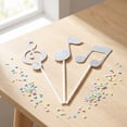 thumbnail image 3 of THOPBPRK 6pcs Diy Music Note Cake Toppers for Birthday Party Decorations,music Themed Party Decorations, Musical Theme Cupcake Picks, Festive Party Supplies, Gifts, Celebration Cake Flags, Gold, 3 of 5