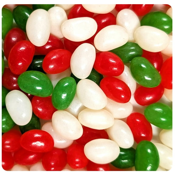 2.25lb Bag Red, Green & White Christmas Jelly Bean Candy Mix For DIY Holiday Favors (810 Pieces)
