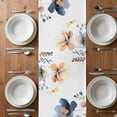 thumbnail image 4 of Table Runner 60 Inches Long for Kitchen Dining, Blue Yellow Flowers Dresser Scarf Farmhouse, Dining Table Decorations for Wedding/Parties, Spring Summer Garden Wildflowers 13 x 60 In, 4 of 8