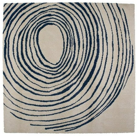 Ikea Eivor Cirkel Rug Low Pile White Blue Walmart Com