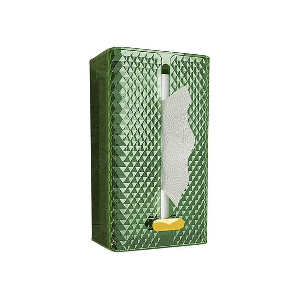Toallas para el Baño,Soporte de la Caja de Tejido de Acrílico Montado en la Pared Transparente,Almacenamiento de Toallas Cara Al Revés Dispensador de Papel para Cocina,Organizador Del Baño,Cubierta De
