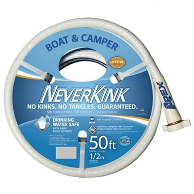 Apex NeverKink Tuyau de Bateau et Campeur Robuste 0.5 Po x 50 Pi