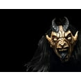 thumbnail image 2 of Lord Grimley's Manor Krampus Goat Latex Halloween Black Variant Adult Unisex Costume Mask, 2 of 2