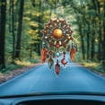thumbnail image 2 of Boho Sun Dreamcatcher Window Hanging Acrylic, Celestial Feather Car Ornament, Mystical Sun and Moon Decor, Spiritual Suncatcher, Native Tribal Charm, Bohemian Wall Hanging, 2 of 4
