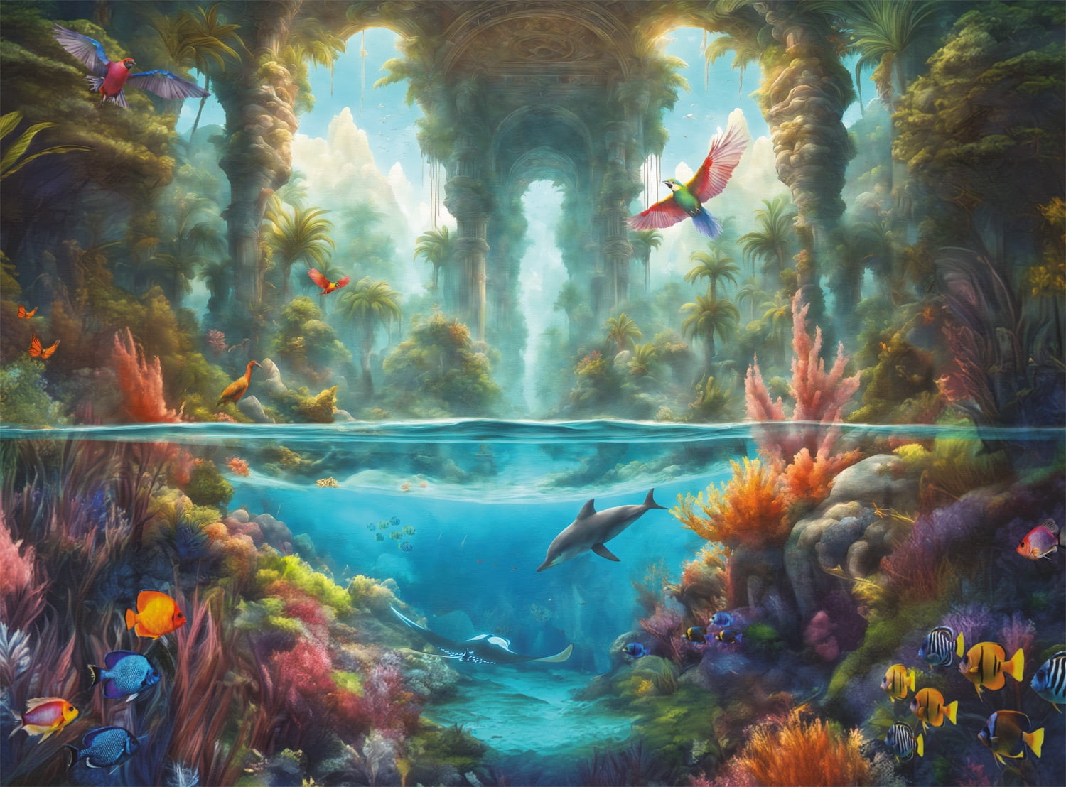 Buffalo Games Palace Gardens 1000-Piece Interlocking Jigsaw Puzzle