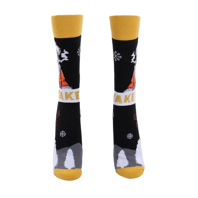 goowrom Christmas Adult Tube Socks with Cartoon Pattern, Vintage Style Soft Cotton Thick Accessory