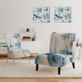 thumbnail image 3 of Designart "Indigold Bird Cottage Family II" Upholstered Farmhouse Accent Chair - Arm Chair, 3 of 5