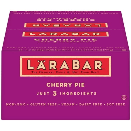 Larabar Apple Pie - Larabar Gluten Free Bar, Cherry Pie, 1.7 oz Bars (16 Count)
