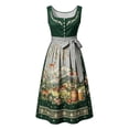 thumbnail image 5 of QUNYINEY German Womens Summer Dresses Casual Flowy Sleeveless Oktoberfest Long Dirndl Dress Loose Fit Beer Carnival Square Neckline Dresses, 5 of 5