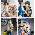 thumbnail image 3 of DolliBu Yellow Duck Police Officer Plush Toy - Super Soft Sitting Duck Cop Stuffed Animal Dress Up with Cute Cop Uniform & Cap Outfit - 9" Inches, 3 of 6