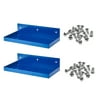 Triton Products® DuraHook 12"W x 6" Deep Blue Epoxy Coated Steel Shelf for DuraBoard or 1/8" and 1/4" Pegboard