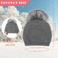 thumbnail image 5 of Vogue Cloud Women’s Winter Hats Slouchy Beanie Knit Hat with Faux Fur Pompom, 5 of 6