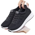 thumbnail image 3 of AUDeals Women’s Mesh Sneakers Slip On Walking Shoes Lightweight Low Top Gym Trainers Non Slip Casual Tennis Shoes (Black, 8), 3 of 8