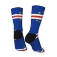 thumbnail image 5 of Womens Funny Socks Cape Verde Flag Printed Patterned Socks Novelty Socks, 5 of 7