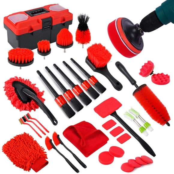 Kit para detalles de automóviles MIANYINGR, 35 piezas con accesorios para brochas
