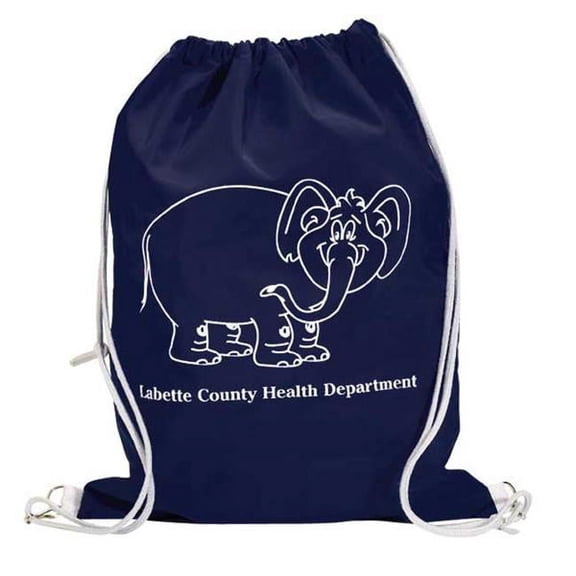 Superbagline QSB30 Navy Heavyweight Polyester Coated Waterproof Backpack - Pack of 25