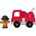 thumbnail image 3 of Fisher-Price Little People Fire Truck Toy & Figure Set for Toddlers, 3 of 6