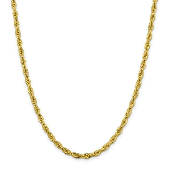 Primal Gold 14 Karat Yellow Gold 4.75mm Semi-Solid Rope Chain