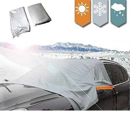 iClover Windshield Snow Cover Ultra Durable Weatherproof Design Dust Protector Cover Frost Guard Protects Windshield, Wipers, and Mirrors with Windproof Trap (Pack of (Best Windshield For Ultra Classic)