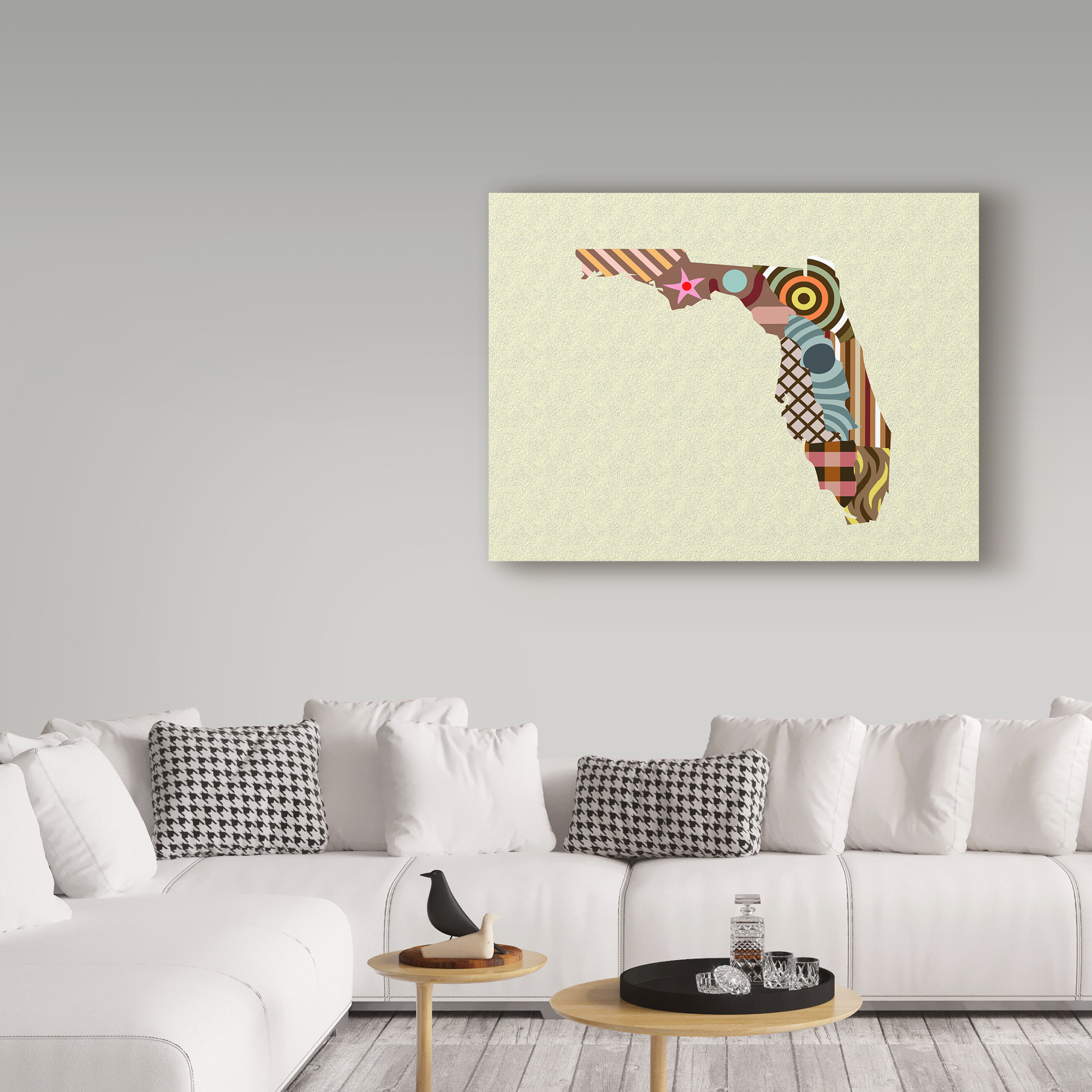 Trademark Fine Art 'Florida State Map' Canvas Art by Lanre Adefioye
