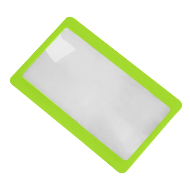 Lupa de bolsillo con lente Fresnel de PVC de 3 aumentos, tamaño tarjeta de crédito, marco de PVC, lente cuadrada de alta seguridad, lupa con forma de tarjeta de crédito.