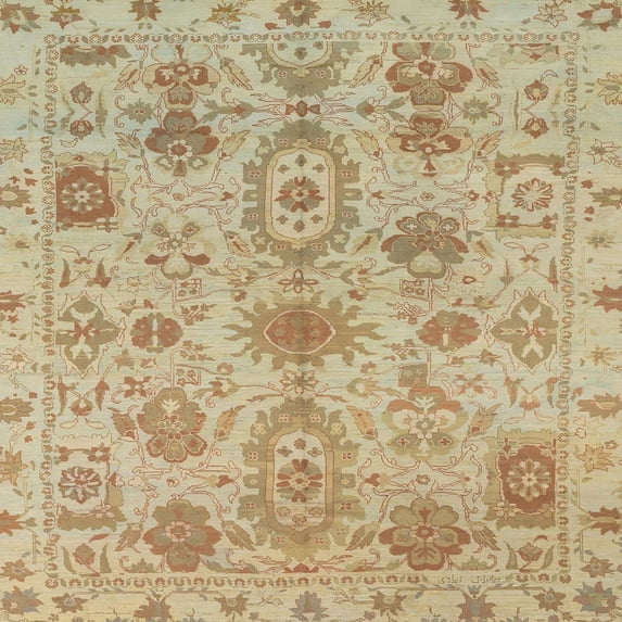 Ahgly Company Machine Washable Indoor Square Abstract Bronze Brown Area Rugs, 5' Square