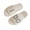 Silver, variant on Women's Rhinestone Letter Slippers I Do Faux Fur Cushioned Open Toe House Shoes For Wedding Honeymoon Gift Gold