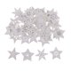 thumbnail image 2 of 50 piezas de estrellas blancas de madera para copos de nieve, manualidades, adornos colgantes para árbol de Navidad, manualidades de bricolaje, decoración de bodas, piezas de madera para Navidad., 2 of 4