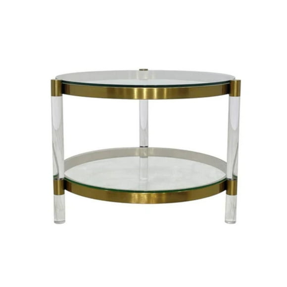 Clemensia Side Table in Gold