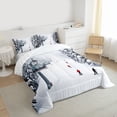 thumbnail image 5 of jejeloiu Skiing Sport Queen Comforter Set,Hello Winter Bedding Comforter Set For Girls Boys Reversible 3-Piece, 5 of 8