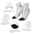 thumbnail image 3 of Goofa America Landmarks2 Pattern Non Slip Socks with Grips for Elderly, Crew Socks Yoga Hospital Socks Cushioned Sole Gripper Socks for Men Women, 3 of 5