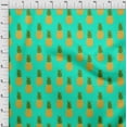 thumbnail image 4 of oneOone Cotton Poplin Twill Aquamarine Green Fabric Fruits Pineapple Fabric For Sewing Printed Craft Fabric By The Yard 56 Inch Wide, 4 of 4