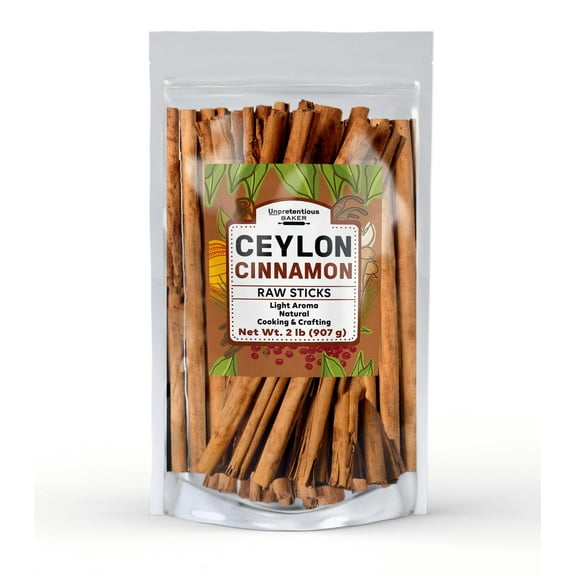 Unpretentious Ceylon Cinnamon Sticks, 2 lb, Light Aroma, Whole Sticks, Cooking & Crafting