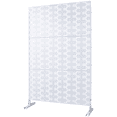 thumbnail image 5 of Tcbosik Metal Privacy Screen, 76"H x 48"W Outdoor Freestanding Decorative Privacy Fence for Patio Lawn Deck, White, 5 of 8