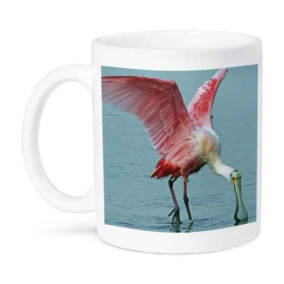 3dRose, Upclose Roseate Spoonbill Pink Tropic Bird, 15oz Mug