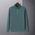 thumbnail image 1 of pstuiky manga larga para hombre, Blusa/camisa informal y moderna de color liso con cuello alto, manga larga y bolsillo con cremallera para hombre salir tops s, 1 of 6
