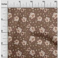 thumbnail image 2 of oneOone Cotton Poplin Brown Fabric Floral Sewing Craft Projects Fabric Prints By Yard 42 Inch Wide, 2 of 5