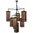 thumbnail image 6 of Meyda 142003 47 in. Church Street 7 Light Chandelier, Silver Mica & Craftsman Brown, 6 of 6