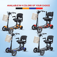 thumbnail image 6 of 12 Miles Range Foldable All Terrain Mobility Scooter for Adults and Seniors - Electric Wheelchair - Black, 6 of 11