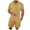 Yellow, variant on Short Sets for Men Short Sleeve Button Down Collared Shirt and Bermuda Shorts 2 Piece Matching Set Beach Outfit Set
