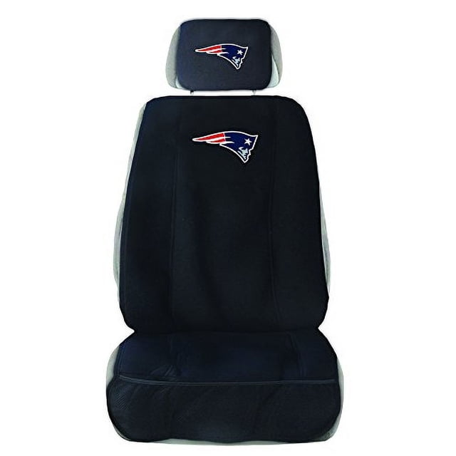 Cubre asiento de auto de los New England Patriots de la NFL, estándar, negro/colores del equipo
