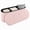 Pink, variant on Costway Storage Ottoman Bench 43” Oval Ottoman with Dividers Folding Teddy Boucle Footrest Pink