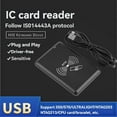 thumbnail image 2 of USB RFID Reader IC Card Reader Contactless Smart Card Reader HID Driver-Free Support Window Linux Android System, 2 of 5