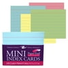 MINI TRAYED INDEX CARDS 3"x2 1/2" COLOR LINED 1 SIDE